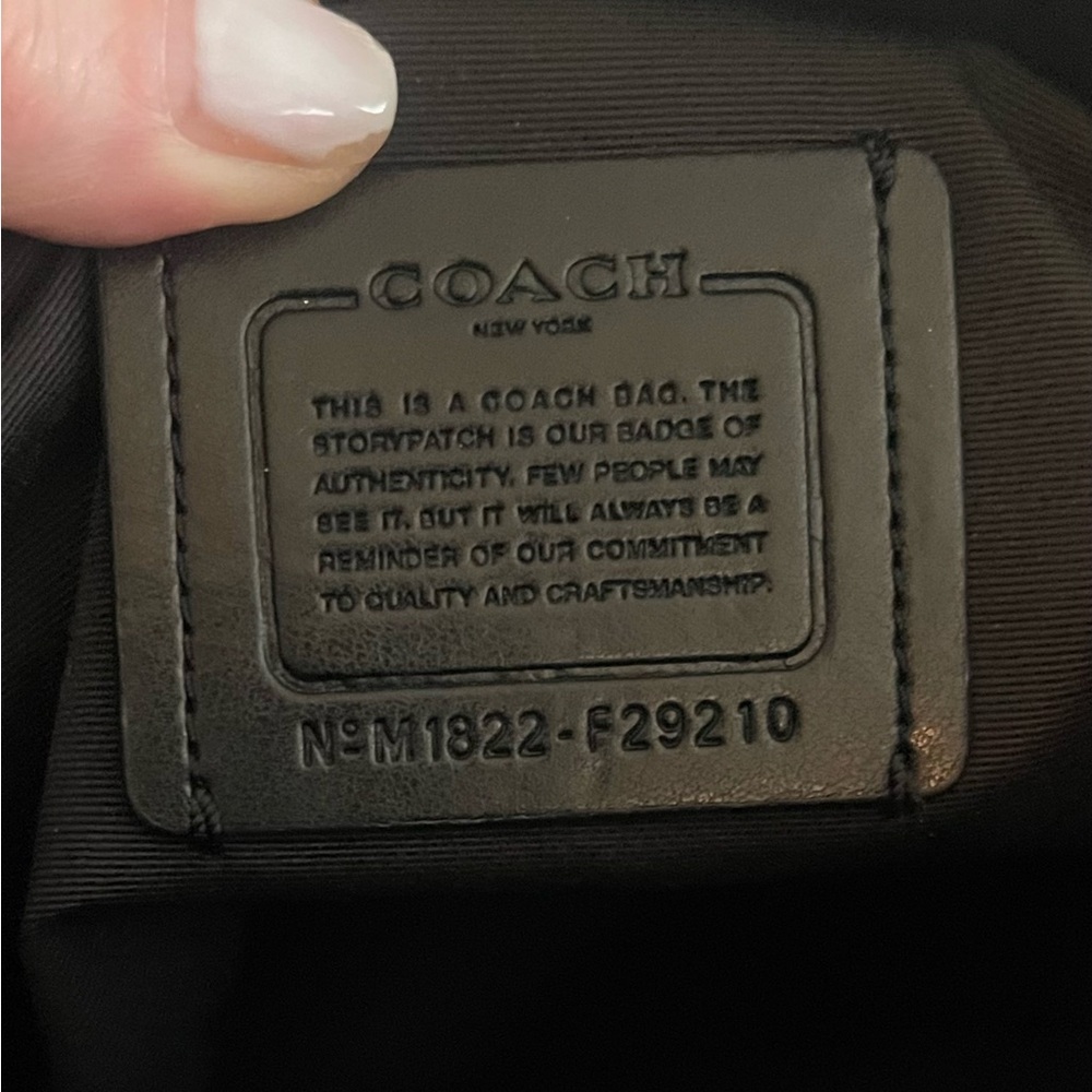 Coach Black and Brown Signature Bag leather crossbody in great condition - Picture 4 of 16